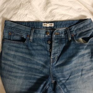 Rivet + Thread High Rise Button Fly Boy Jean